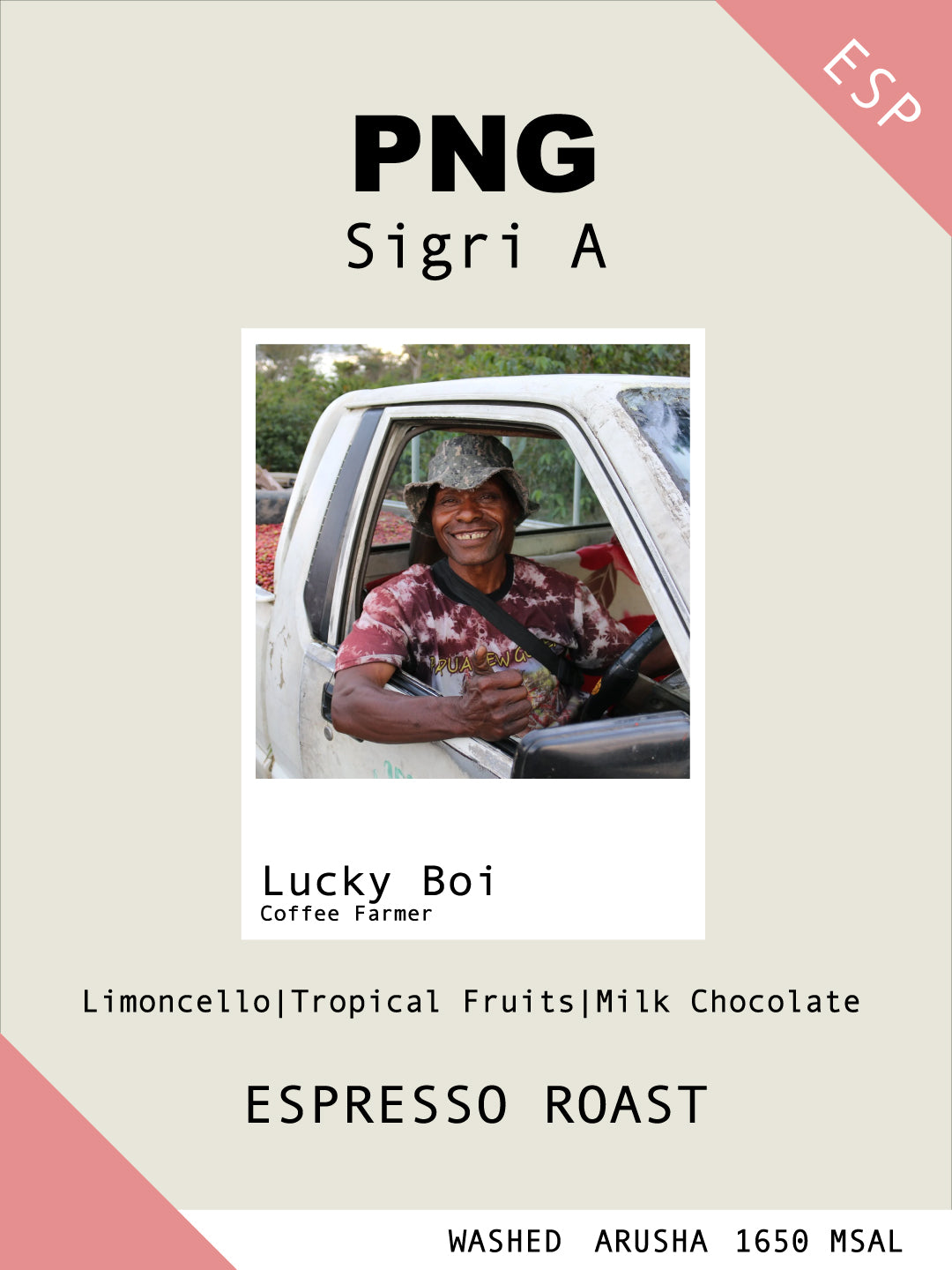 PNG Sigra A Estate washed - Espresso