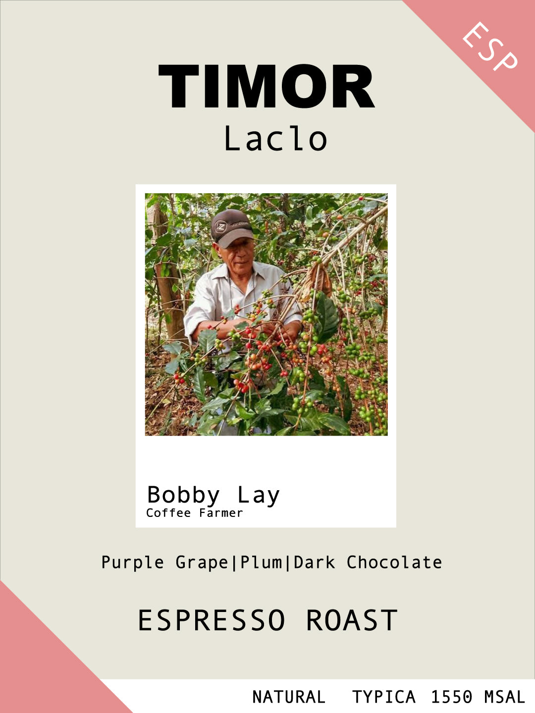 Timor-Leste Laclo Natural - Espresso